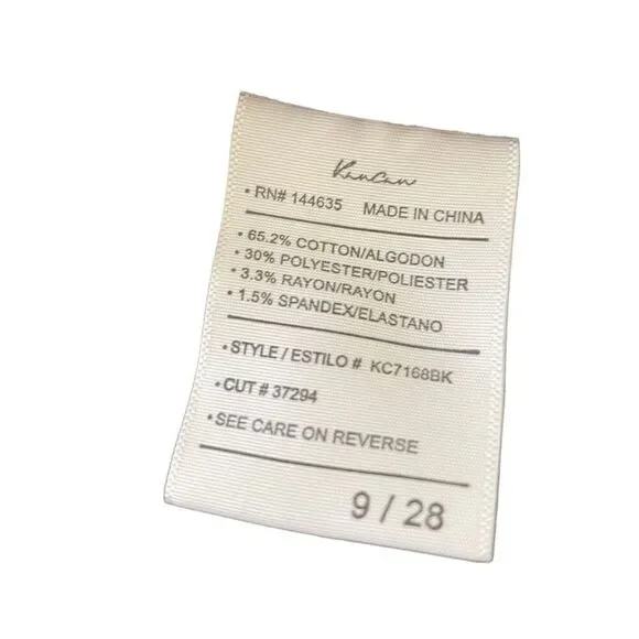 Kancan Women's High Rise Bermuda Shorts Black Distressed Stretch Size 9 - Picture 5 of 6